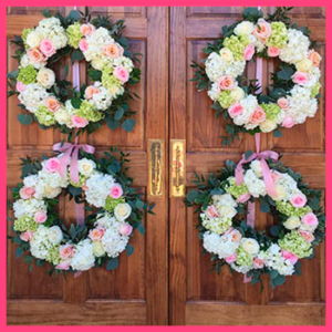 PINKY GREENS HYDRANGEA WREATH