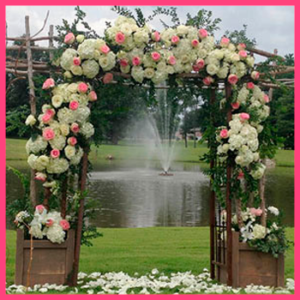 IVORY & ROSE ALTAR ARRANGEMENT